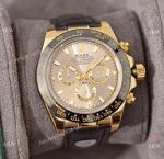 Replica Rolex Daytona Watch Gold Case Gray Dial